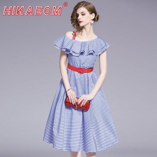 HIKAEOM Off-the-shoulder Summer Dresses