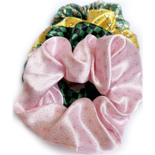 Demon Slayers Blade Cartoon Cute Large Intestine Hair Tie Female Japanese Peripheral Tie New Hair Band Hot-selling Hair Band