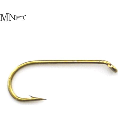 MNFT 50PCS Copper Color Round Bend Fly fishing Hooks Nymph Flies Hooks Size 10 # 12 # Optional