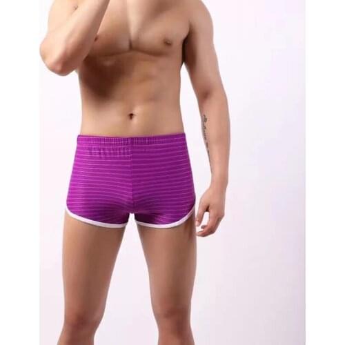 Mens Underwear Breathable Elastic Arrow Shorts Fashion Color Striped Nylon Trend Boxer Comfortable Underwear Exotic Clothing