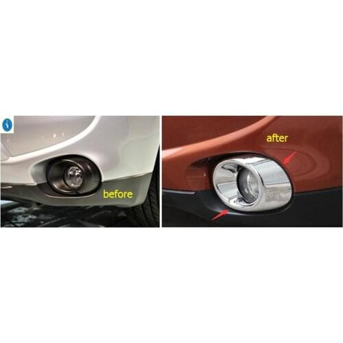 Yimaautotrims Auto Accessory Chrome Front Fog Lights Lamp Cover Kit Trim For Mitsubishi Outlander EX 2013 2014