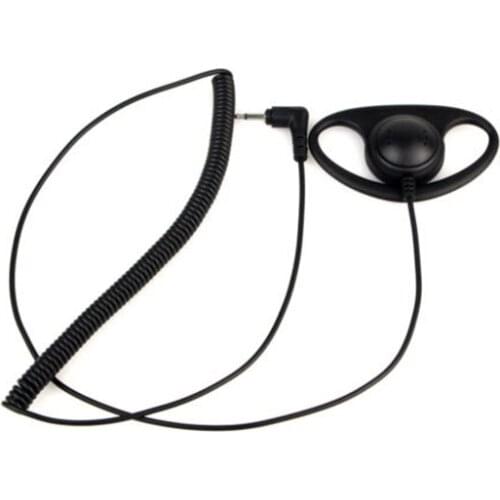 3.5MM Listen Only D Shape earphone headset Earpiece Earhook FOR SPEAKER MIC MOTOROLA KENWOOD Walkie-talkie