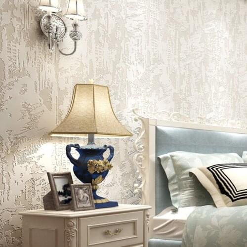 Beibehang Non - woven moonlight forest wallpaper pure plain vertical stripes warm living room television background wall paper