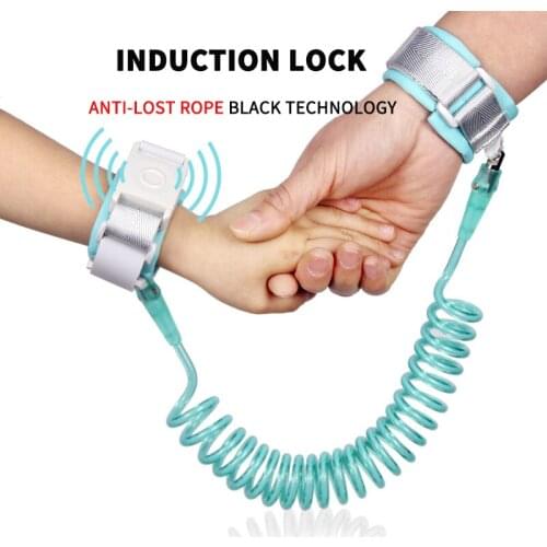 New Anti Lost Wrist Link Induction Lock Toddler Leash Safety Harness Baby Strap Wristband Children Walking Hand Belt