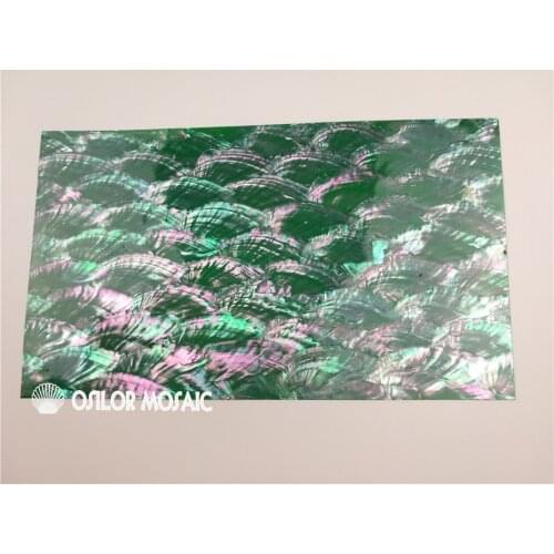 Mother of pearl laminate for musical instrument and furniture inlay fan pattern green color 20pcs/lot