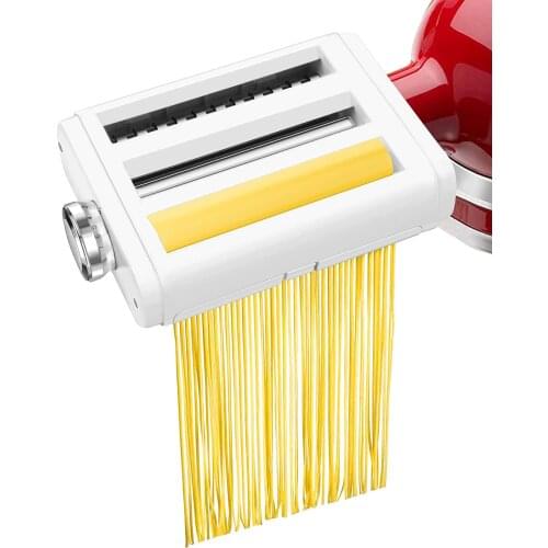 Pasta Maker Attachment 3 in 1 Set for KitchenAid Stand Mixers Included Pasta Sheet Roller, Spaghetti Cutter,and Cleaning Brush