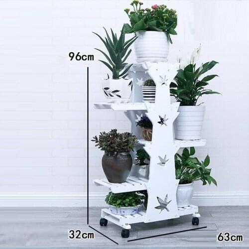 Pot Table Garden Shelves For Stojaki Na Kwiaty Escalera Decorativa Madera Dekoration Balcony Shelf Plant Rack Flower Stand