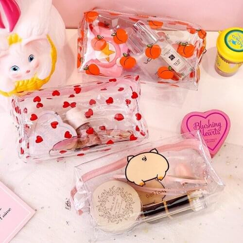New Women Travel PVC Cosmetic Bags Transparent Zipper Small Female Summer Necessary Beauty Make Up Toiletry Bag Organizer Case