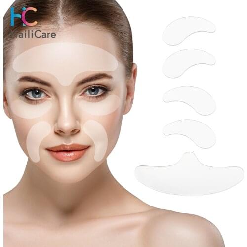 Thin Face Stickers Anti-aging Wrinkle Patches Medical Grade Silicone Lift Facial Line Sagging Skin Tape Smile Lines Forehead