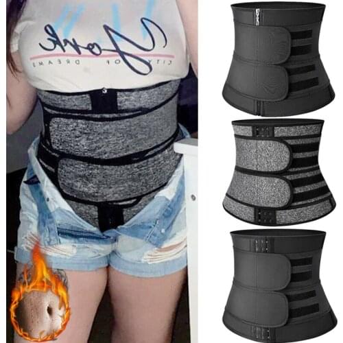 Waist Trainer Steel Boned Neoprene Body Shaper Women Belly Shaping Trimmer Belt Tummy Sweat Shapewear Slimming Sheath Corset
