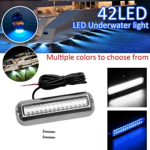 Universal 42 LED 50W Stainless Steel Pontoon Yacht Marine Boat Transom Lights Waterproof Marine Light For Boat Boat Accessories