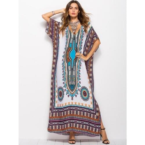 New Fashion Dress For Women Elegant Oversized Dress African Print Dashiki Dresses For Lady
