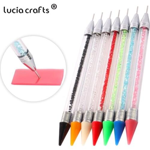 1pc/10pcs Glue Clay Rhinestone Diamond Point Drill Pen Dotting Clay Painting DIY Nail Art Crafts Manicure Salon Tools G0223