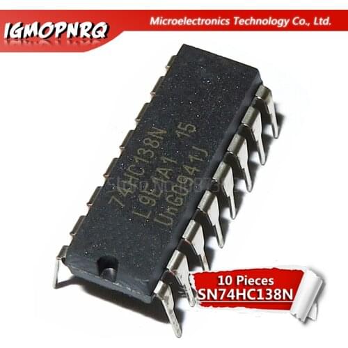 10pcs SN74HC138N 74HC138 74HC138N DIP-16 Encoders, Decoders, Multiplexers & Demultiplexers 3-to-8 Line Decoder
