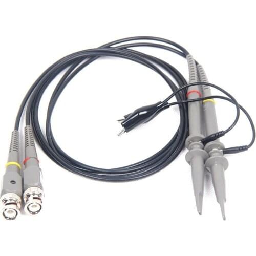 2pcs P6100 Oscilloscope Probe 100MHz Alligator Clip Test Probe Kit Detachable Hook Tip Osciloscopio Accessories Diagnostic Tool