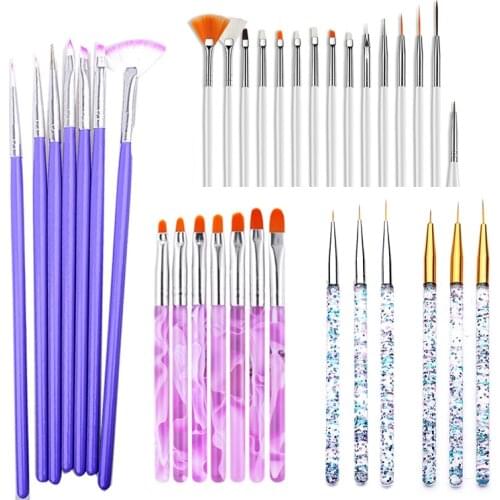 5Pcs/Set Resin Brush Pens Nail Care Nail Pusher Silicone Manicure Tool For Cuticle Pusher Pedicure Nails Accessories Tools