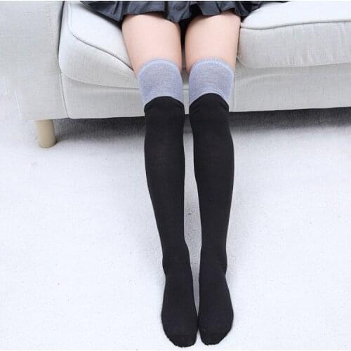 Fashion Sexy Warm Thigh High Over the Knee Socks Long Cotton Stockings For Girls Ladies Women 3pair=6pcs GX03
