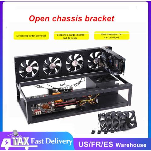 8GPU Open-pit Mining Machine Frame Case Mining Coin Ring Support Bracket Case Frame Transfer Mining Rack