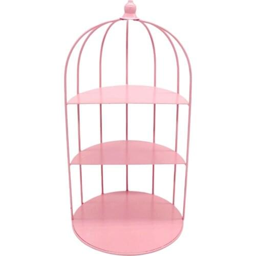 Antique Style Metal Wire 3 Tier Cake Dessert Rack Display Stand Basket