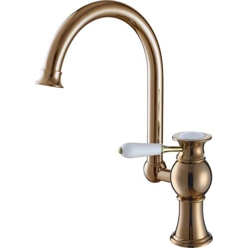 Yiyu Brand Full Copper Rose, Gold, Titanium and Gold Ancient Chrome Cold and Hot Water Vegetable Pot