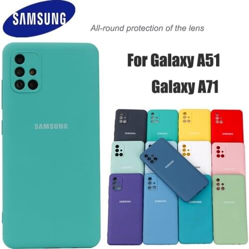A51 A71 Case For Samsung Galaxy A51 A71 Silky Silicone Cover High Quality Soft-Touch Back Protective Samsung Galaxy A51 A71