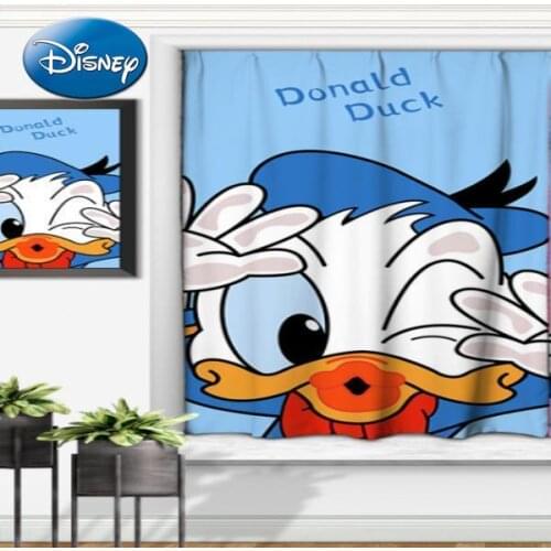 Disney Childrens Room Cartoon Donald Duck Daisy Blue Bottom Anime Living Room Bedroom Blackout Curtains