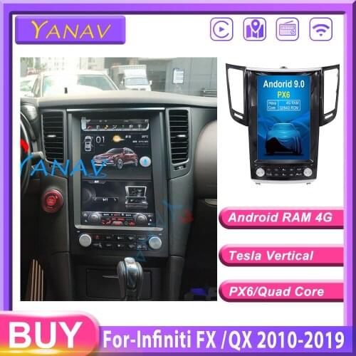 GPS navigation For Infiniti FX FX35 FX37 qx70 vertical Tesla screen Car Multimedia Player head unit GPS For Infinite Auto Radio