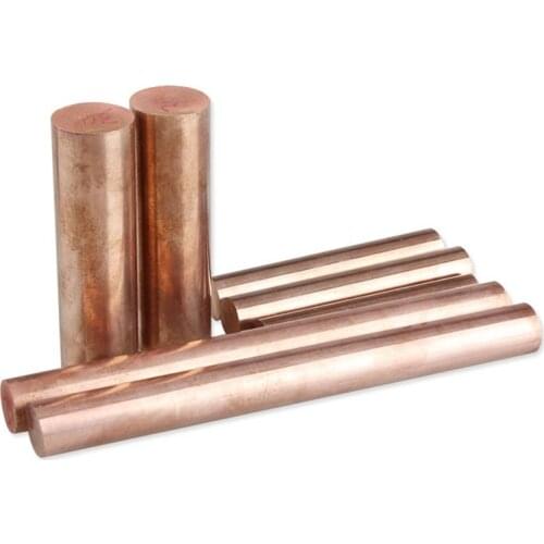 15mm to 50mm Copper Rod T2 Pure Red Coppers Solid Round Bar Rods Plating Solution Metalworking Electrode Mold