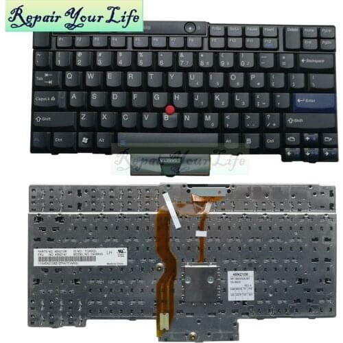 Laptop keyboard US layout for lenovo T420 T510 T520 W510 W520 X220 C9-89US 45N2106 English black Replacement keyboards brand new