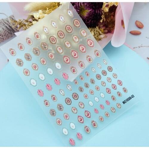New Craft Transparent Bottom Nail Stickers 3D Nail Stickers Bohemia Style Nail Decoration Stickers