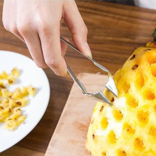 Tomato Strawberry Stalks Pedicel Remover Stainless Steel Fruit Picking Clip Pineapple Eye Removing Pedicle knife Kitchen Tools
