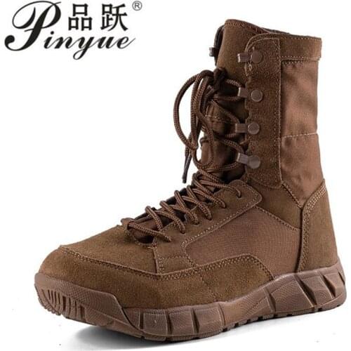 Outdoor Climbing Training Resistant High Shoes Military Combat Tactical Boots Men Women Hiking Desert Army Boot
