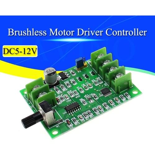 5V 12V Brushless DC Motor Driver Controller Board with Reverse Voltage Over Current Protection for Hard Drive Motor 3/4 Wire