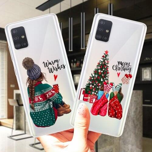 Merry Christmas Female Boss Silicone Case Cover For Samsung A51 A71 A01 A11 A31 A41 A21S A10 A20 A30 A40 A50 A60 A70 A7 A8 Plus