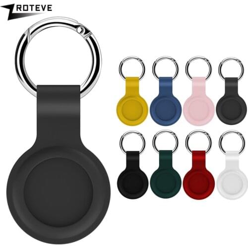 Silicone Case For Apple Airtags Liquid Protective Cover For Apple Locator Tracker Airtag Anti-lost Keychain Protective Sleeve