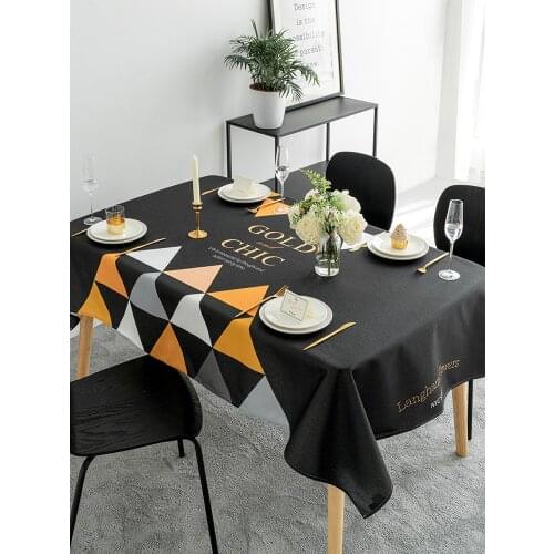 Nordic table cloth cotton hemp small fresh tablecloth waterproof oil proof wash free tea table tablecloth Book tablecloth round