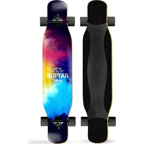 AddFun Double Rocker Longboard Skateboard for Adults New Products Professional 117cm Skateboarding PU Perfusion Wheels Fashion