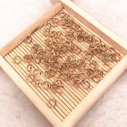 4/5/6mm Jump Ring Single Loop Open KC Gold Jump Rings Split Rings for Jewelry Necklace Bracelet Chain Connector Findings