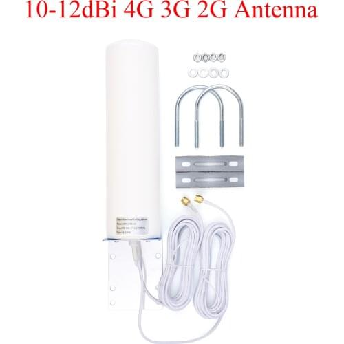 10-12dBi 4G LTE External Antenna 698-2700MHz 4G 3G 2G Outdoor Antenna Dual Slider SMA Male 5m/16.4ft Cable For Modem Router