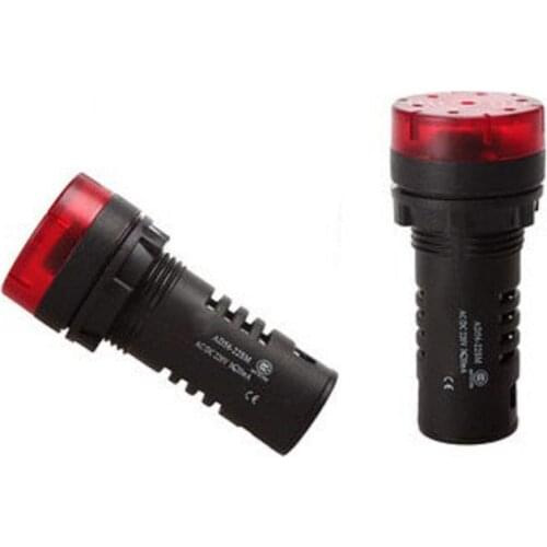 1pc Diameter 22mm Red Green Yellow Blue White Flash Buzzer AD56-22SM 12V 24V 36V 48V 110V 127V 220V 380V