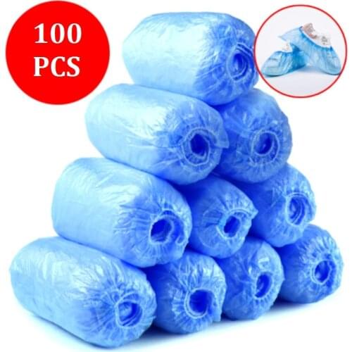 100Pcs Shoe Covers - Disposable Hygienic Boot Cover for Household Construction Workplace Indoor Carpet Floor Protection