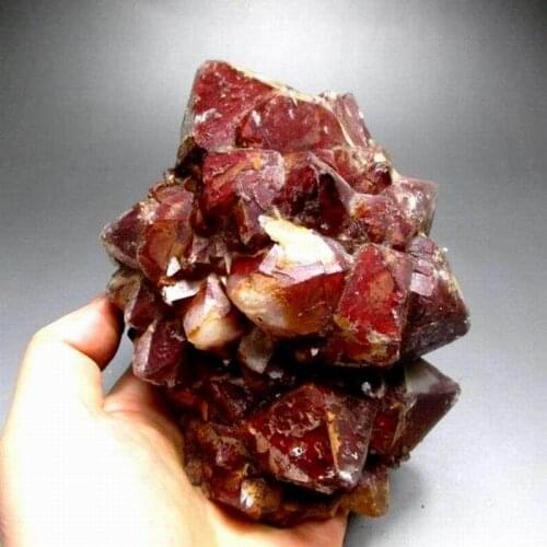 1490g Rare Red QUARTZ Cluster Natural Hematite - crystals and stones healing Mineral specimen Home Decor feng shui decoration