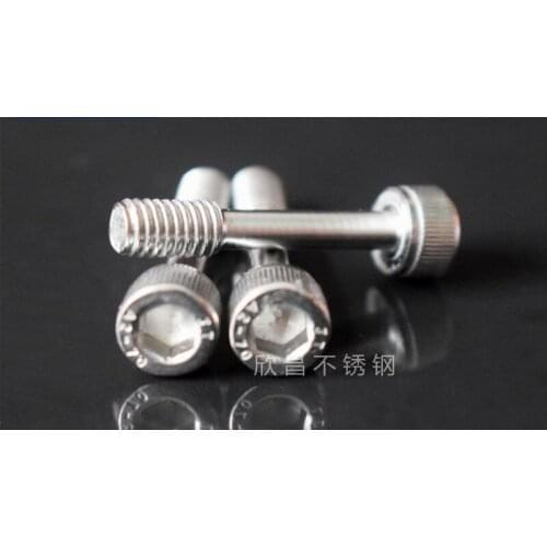2pcs M10 stainless steel 304 inner hexagon short head anti-shedding screw loose screws half tooth bolts bolt 30-70mm length