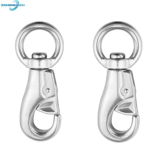 2PCS Marine Hardware Stainless Steel Swivel Snap Hook Snap Shackle 1000Lb Capacity Rated Indoor Outdoor Hanging Hammock Rigging