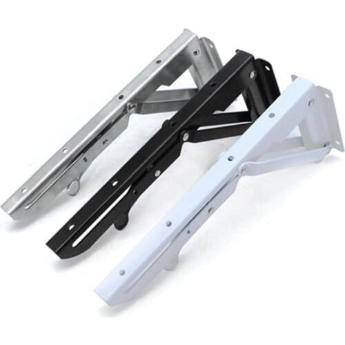 2PCS heavy duty large metal decorative table adjustable angle folding shelf bracket, 400mm length x 150mm width x 44mm thickness