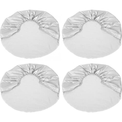 4Pcs 27"-29" Wheel Tire Tyre Silver Protection Cover for Car Jeep RV SUV Truck Trailer pneus de carro