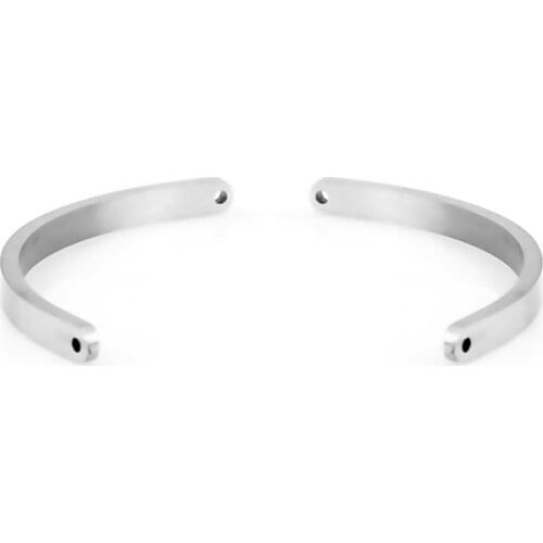 4pcs Lot Stainless Steel Starter Bracelet Base Bend Bangle DIY Connector Pendants Bracelets Accessories Jewelry Making Supplies