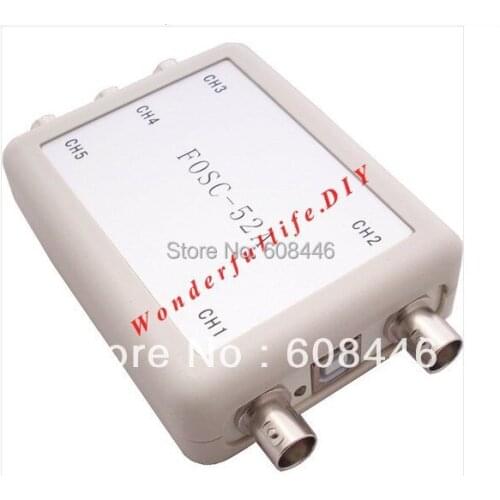 5 Channel Portable oscilloscope PC USB 2.0 Digital Oscilloscope BNC connection 150 kHz