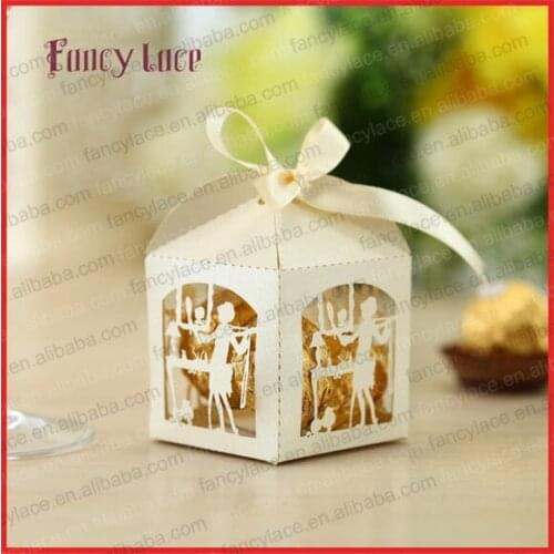 50pcs Candy Box Party Decoration Laser Cut Girl Sweet Customized For Gift Packing Bags Chocolate Boxes Event Decoration Supplies