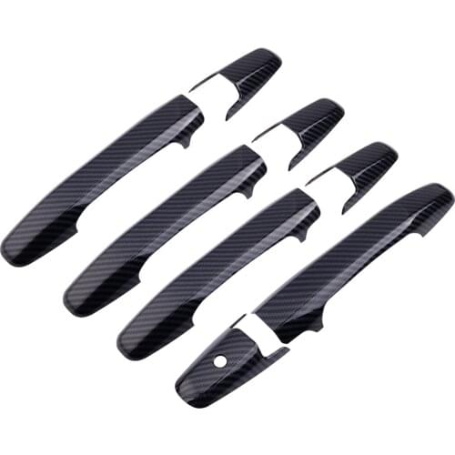 8Pcs Car Carbon Fiber Style Door Handle Cover Trim Fit for Honda Civic Pilot 2009 2010 2011